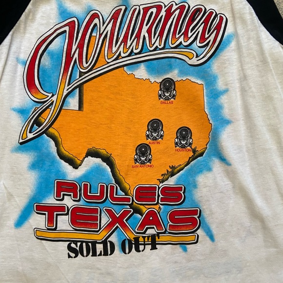 Vintage 1983 Journey Texas Rules Rock & Roll Tour T-Shirt Perfect Condition XL - Picture 6 of 6